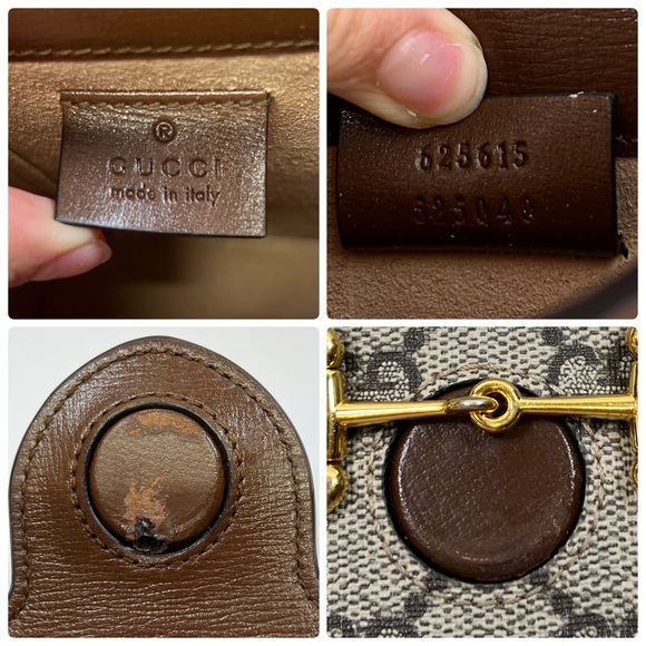 Gucci Horsebit 1955 Mini Bag Crossbody Purse Brown GG - Picture 10 of 10